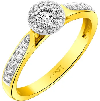 Prsten Prsten ze žlutého a bílého zlata s brilianty - 0,35 ct - ryzost 585 - 220.307