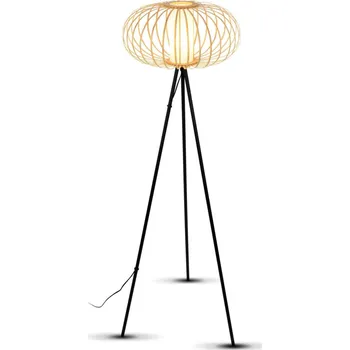 Stojací lampa BRILONER Stojací svítidlo, 153 cm, 1x E27, max. 10W, barva dřeva BRI 1759011