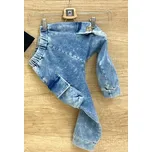 Teplákové kalhoty Mimi 22112 modré, šedé Velikost: 92