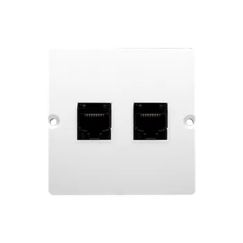 Elektrická zásuvka SIMON Basic BMTF2.02/11 dvojitá telefonní zásuvka RJ11, (strojek s krytem) Bílá