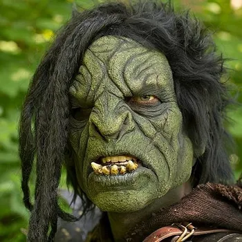 Karnevalový doplněk imago Maska Orčí zabiják s dredy