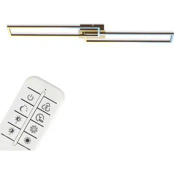 BRILONER CCT LED nástěnné a stropní svítidlo, 110 cm, 40 W, 4400 lm, zlatá-hnědá BRILO 3145-017