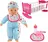 Panenka Teddies Miminko měkké tělo s dudlíkem a kolébkou 38 cm