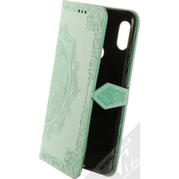 Pouzdro na mobilní telefon 1Mcz Reed Mandala 1 Book flipové pouzdro pro Xiaomi Redmi Note 6 Pro mátově zelená (mint green)