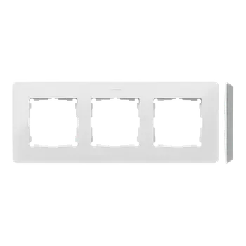 SIMON 82 Detail 8200630-230 rámeček 3 - násobný Detail ORIGINAL-premium, bílá / základna hliník