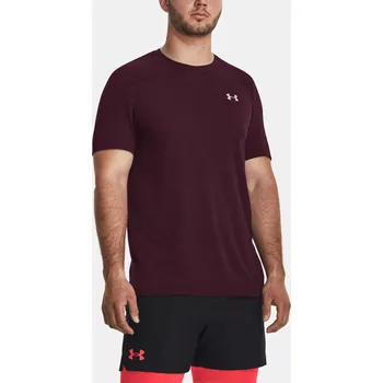 Pánské tričko Pánské funkční tričko Under Armour Vanish Grid SS-MRN - vínové Velikost: M