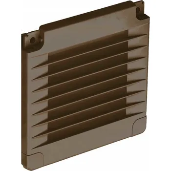 airRoxy MSZh 150x150 plastová hranatá větrací mřížka se záslepkami, hnědá
