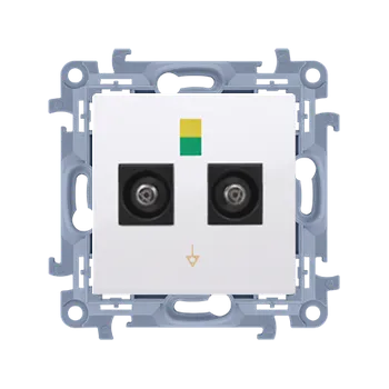 Elektrická zásuvka SIMON Dvojitá ekvipotenciální zásuvka, bílá