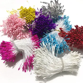 květiny z nylonu, pestík perleťový, 1mm, 144 ks Varianta: světle modré