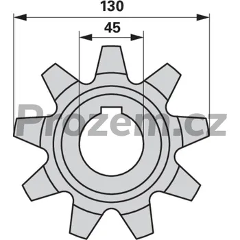 Auto-moto Řetězové kolo pro Claas, 9 zubů, 130/45 mm, 6805823
