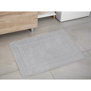 Koupelnová předložka Koupelnová froté předložka copánek sv. šedá – 70x50cm