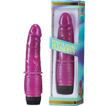 Vibrátor Gelový vibrátor plynulou regulací výkonu, má kroužek s výstupky (gelový vibrátor s plynulou regulací výkonu, lehce zahnutý vibrátor s malým žaludem má kroužek s výstupky, které zvyšují prožitek během používání výrobku, což zpestří Váš sex. Výrobek má užší