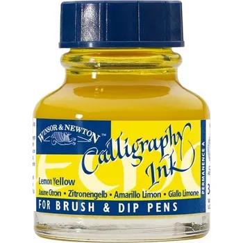 Kaligrafický inkoust WINSOR & NEWTON Calligraphy Ink, 30ml Lemon Yellow
