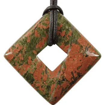 Milujeme Kameny Unakit - čtverec - donut- tromlovaný kámen 357889