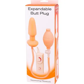 Anální kolík Anální kolík s vibrátorem a nafukováním 12cm EXPANDABLE BUTT PLUG VIBRATING (Skvělý vibrační anál plug. Vše, co potřebujete k začátku hry s análkem. Vyrobeno z 100% nejkvalitnějších bezpečných materiálů, poskytne vám pohodlné používání. Díky svému tvaru j
