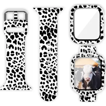 Řemínek na hodinky Řemínek + ochranné pouzdro s tvrzeným sklem pro Apple Watch barevné 41mm Barvy: Kráva