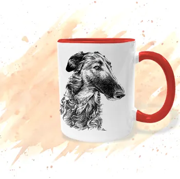 Hrnek - Barzoj Barva: Červená