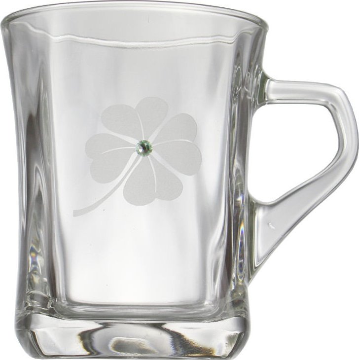 Sklenička Geo - 0.25 bezbarevná + obtisk čtyřlístek Swarovski