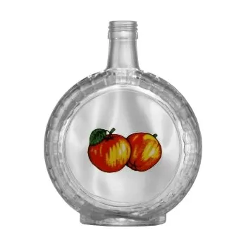 Láhev Slivovice Bricol - 0.50 bezbarevná + obtisk jablka 2 červeno žluté