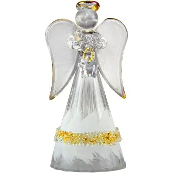 Vánoční dekorace Ozdoba Vánoční - Andílek malý s přívěškem - dekor zlato + bílá barva