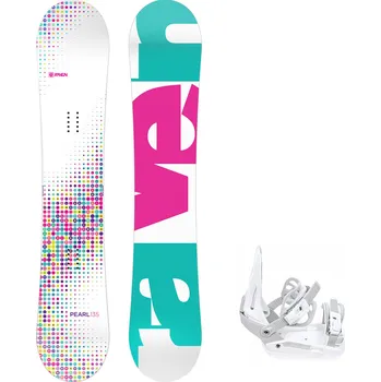 Snowboarding Dětský snowboard komplet Raven Pearl + vázání S230 white Velikost: 110 cm, Velikost vázání: S/M