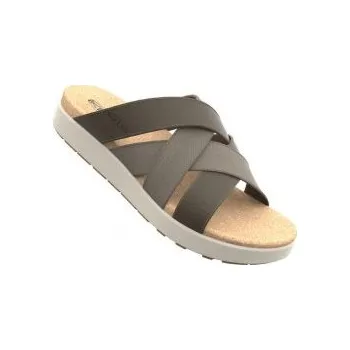Dámské sandále KEEN ELLE MIXED SLIDE W brindle/birch US 10 / EU 40,5 / UK 7,5 / 27 cm; Šedá obuv + DÁREK DLE VÝBĚRU!