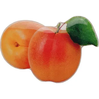 Samolepící dekorace Nálepka Pryskyřičná - dvě meruňky s lístkem oranžové Rbr