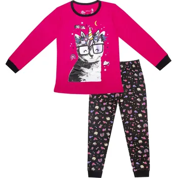 Dívčí pyžamo - Wolf S2352B, sytě růžová Barva: Růžová, Velikost: 104