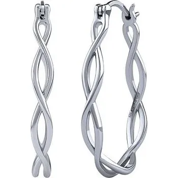 Náušnice Stříbrné náušnice kruhy Miel JJJ1498E