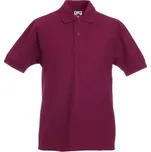 Dětské směsové polo triko 65/35 Fruit of the Loom Barva: Červená vínová, Velikost: 104 F502K