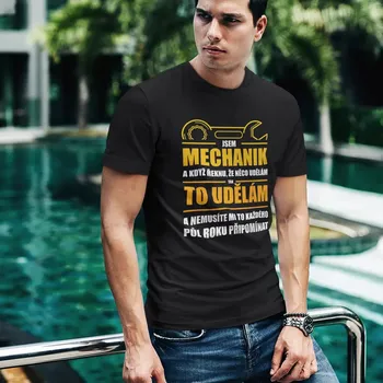 Žertovný předmět Jsem mechanik - pánské tričko s potiskem
