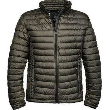 Pánský zimní kabát Tee Jays Větruvzdorná a vodoodpudivá bunda Zepelin s podšívkou Barva: zelená olivová tmavá, Velikost: 3XL TJ9630