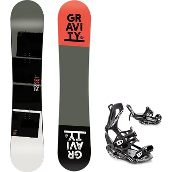 Snowboard Gravity snowboards Snowboard komplet Gravity Cosa 23/24 + vázání Fastec FT360 black Velikost: 156 cm, Velikost vázání: M