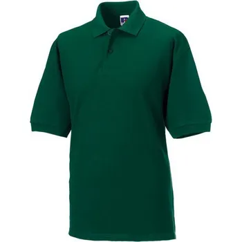 Pánské tričko Klasická pánská polokošile Russell 100% bavlna, 200 g/m Barva: Zelená lahvová, Velikost: XXL Z569