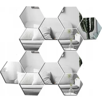 Samolepící dekorace Samolepky na zdi Zrcadlo šestiúhelníky