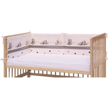 Příslušenství pro dětskou postel a kolébku Mantinel do postýlky 4dílný - Scarlett Patrik - 180 x 30 cm - béžová