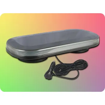 Autoelektronika LED výstražný maják 76W, 72LED, 3módy, magnet, 12/24V, R10, R65, IP67, TMAVÝ [BLK0052]