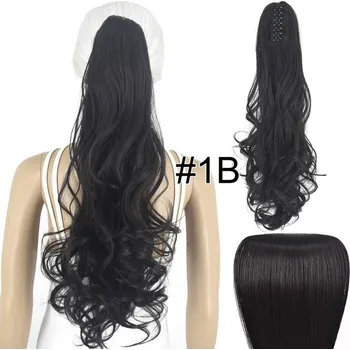 Příčesek Syntetické vlnité vlasy pro prodloužení | 55 cm - 1B