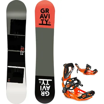 Snowboard Gravity snowboards Snowboard komplet Gravity Cosa 23/24 + vázání Fastec FT360 orange Velikost: 156 cm, Velikost vázání: M