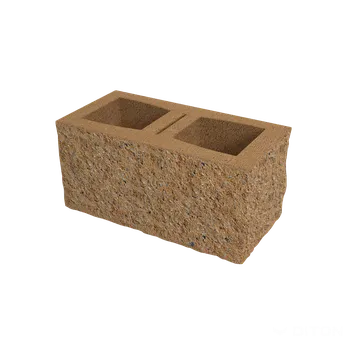 DITON Okrasné tvárnice Velikost: 39,5 × 19,5 × 19, Varianta: Okrasná tvárnice rohová C okrová, Povrch: standard, štípaný