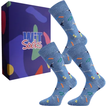 Pánské ponožky Dárkový set - Povolání - Kutil modré - velikost 43-46 (Velikost 43-46)