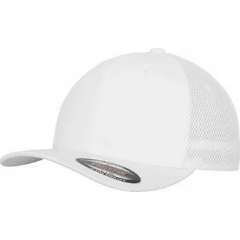Kšiltovka Odolná Flexfit Tactel čepice s bočními a zadními díly z prodyšné síťoviny Barva: Bílá, Velikost: S/M FX6533