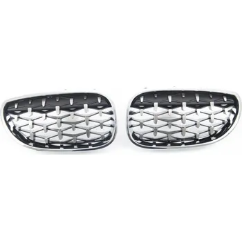 Kapota Maska - ledvinky BMW 5 E60 / E61 2003-2010 - diamond chrom / černé lesklé