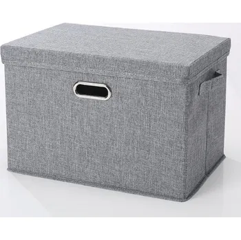 Úložný box Skládací úložný box s víkem, velikost S - Šedý