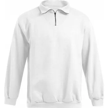 Pánská mikina Promodoro Teplý pánský svetr s horním zipem Barva: Bílá, Velikost: M E5050N