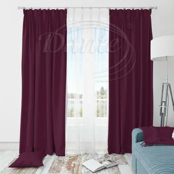 Dekorativní polštářek Dante Závěs SATINET 12 bordó - 250 x 150 cm