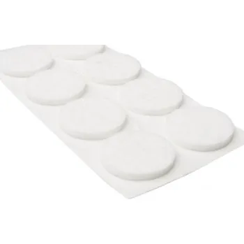 Podložka pod nábytek Filcová podložka KRUH BÍLÁ pr.16mm, tl.3,5mm 15ks