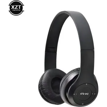 Sluchátka Bezdrátová sluchátka s bluetooth 5.0 a TF kartou - Černá