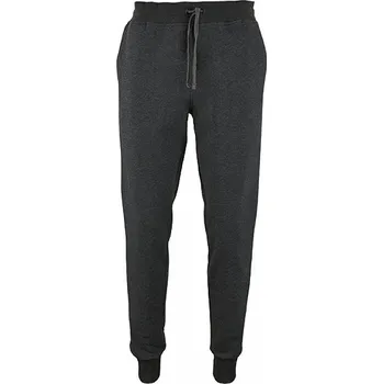 Sol's Pánské slim fit tepláky Jake na běhání s elastickým pasem Barva: šedá uhlová melír, Velikost: 3XL L02084