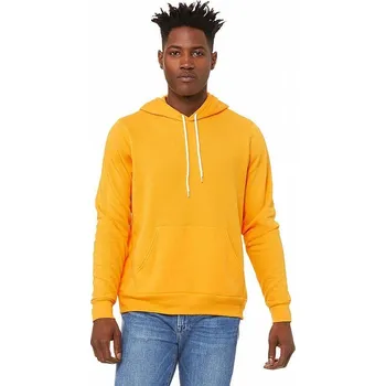 Pánská mikina Unisex měkká klokanka Bella Canvas z lehké polybavlny s fleecem na rubu Barva: Zlatá, Velikost: L CV3719